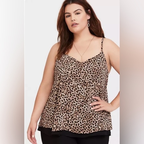 Torrid Brown and Tan Sleeveless Camisole Animal Print Size 4XL - Picture 1 of 7